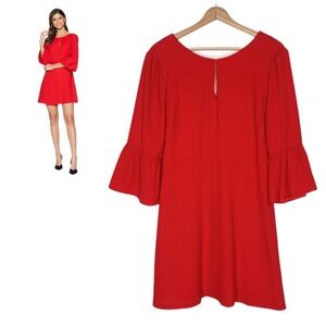 J.O.A. Women's Flare Sleeve Open Back Dress Size Large